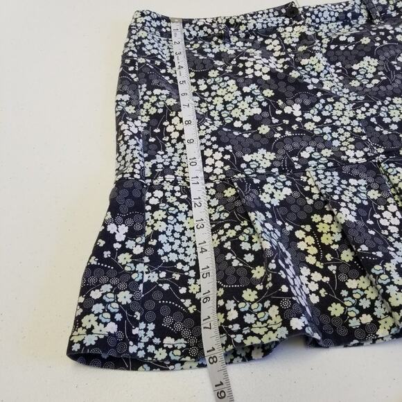 Ann Taylor Loft Floral Denin Jean Type Stretch Short Skirt Excellent! Size 10 - Picture 4 of 7